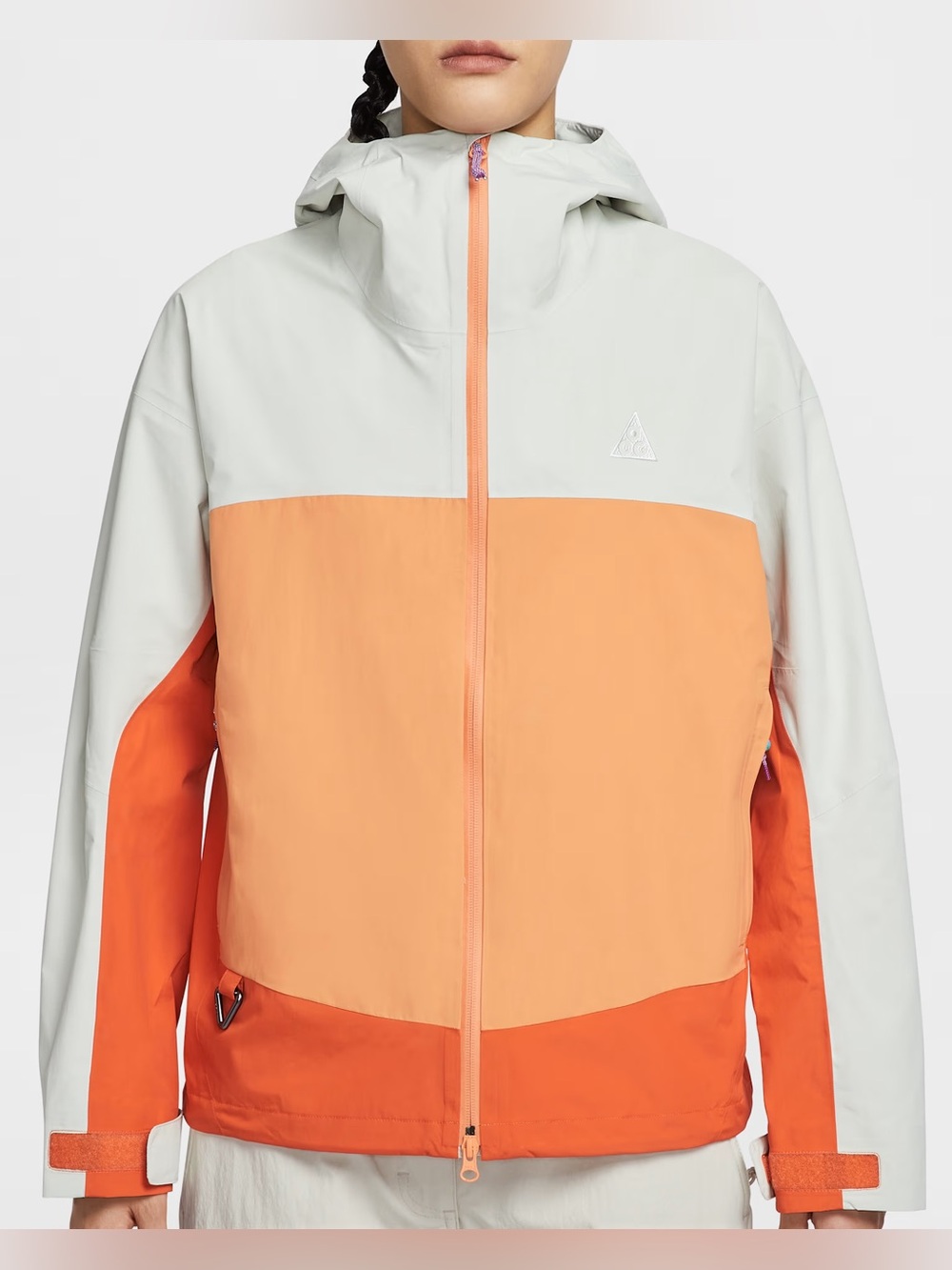 Nike ACG "Morpho" Storm-FIT Rain Jacket Weather Color block Orange White Large